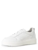 Trampki damskie - Tamaris - Damskie tenisówki ze skóry, biały - miniaturka - grafika 1