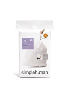 Worki na śmieci SIMPLEHUMAN, 30-35 l, 20 szt., białe - Worki na śmieci - miniaturka - grafika 1