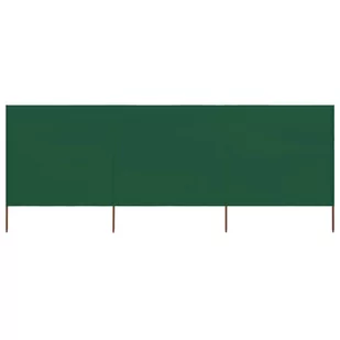 vidaXL Parawan 3-skrzydłowy z tkaniny, 400x80 cm, zielony vidaXL - Parawany - miniaturka - grafika 1