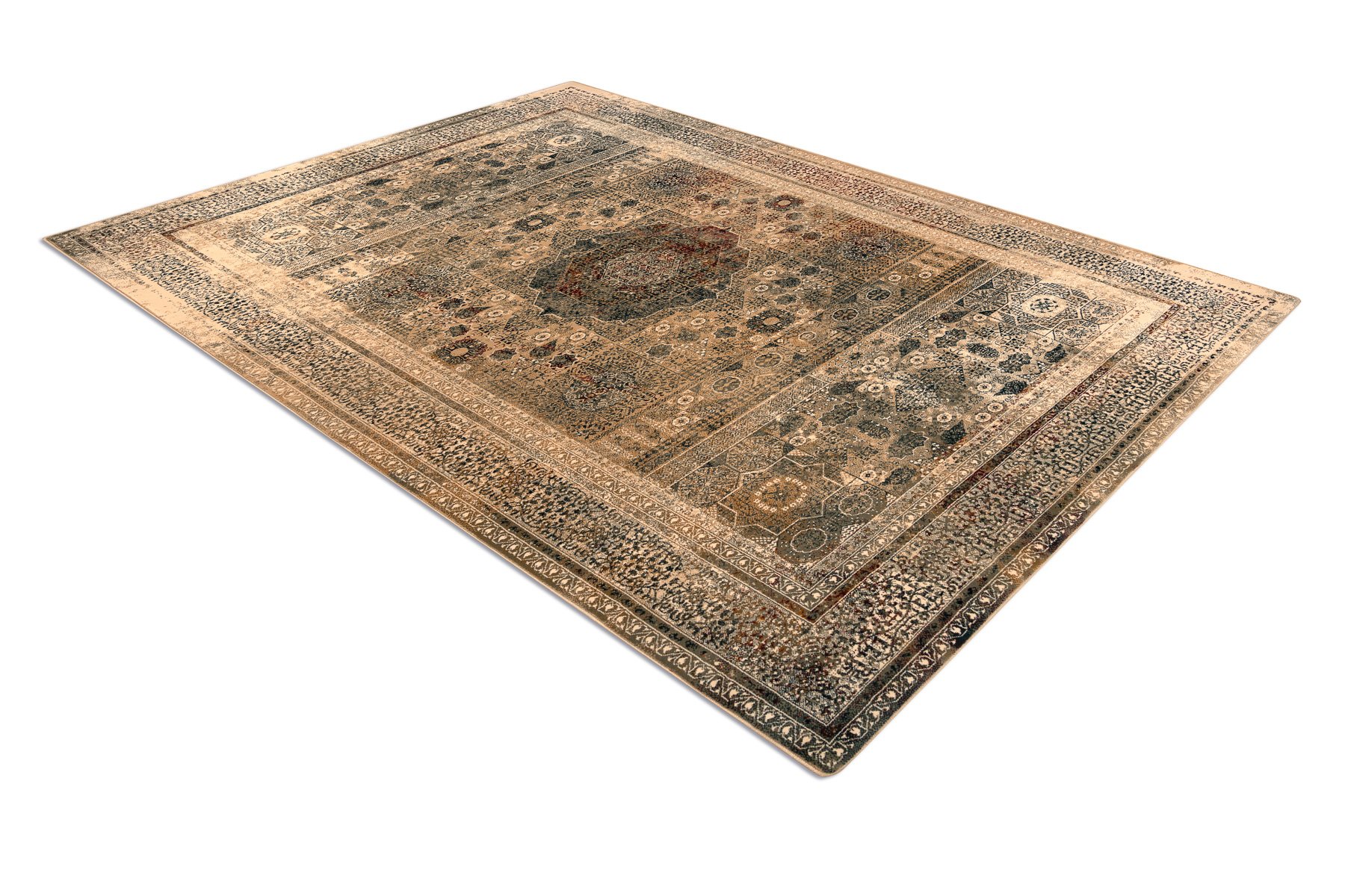Dywan wełniany SUPERIOR MAMLUK orientalny vintage krem beżowy 300x400 cm