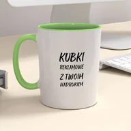 Kubki - Firmowy kubek reklamowy - CLASSIC z kolorowym wnętrzem i uszkiem - miniaturka - grafika 1