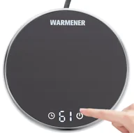 Gadżety dla niej i dla niego - Srebrny Podgrzewacz do Kubka Kawy Herbaty pod Kubek do biura - miniaturka - grafika 1