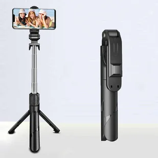 Selfie stick Alogy Mini Tripod uchwyt do telefonu Bluetooth kijek monopod pilot Czarny - Monopody - miniaturka - grafika 3