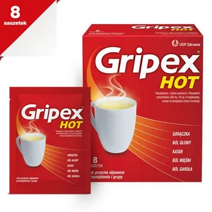 US Pharmacia GRIPEX HotActiv 8 szt. - Przeziębienie i grypa - miniaturka - grafika 1