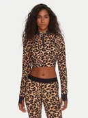 Bluzy damskie - Reebok Bluza techniczna Francis RK25162CCW Beżowy Slim Fit - miniaturka - grafika 1