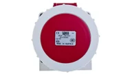 Gniazdka elektryczne - Gniazdo stałe 32A 4P 400V czerwone IP67 /bez dławnicy/ 1242-6 - miniaturka - grafika 1