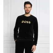 Bluzy męskie - BOSS BLACK Bluza Velour | Regular Fit - miniaturka - grafika 1