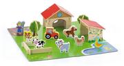 Samochody i pojazdy dla dzieci - VIGA Drewniana Farma ze zwierzątkami 3D 50540 - miniaturka - grafika 1