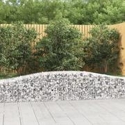 Ogrodzenia - VIDAXL Kosze gabionowe, 4 szt, 400x50x40/60 cm, galwanizowane żelazo - miniaturka - grafika 1