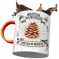 Kubki - Kubek Pomarańczowy Dla Marysi Maji Mari na Prezent z Nadrukiem ze Zdjęciem + Opakowanie na prezent (wzór 04) - miniaturka - grafika 1