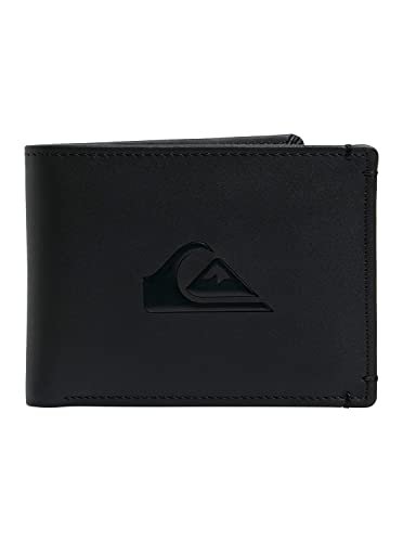 Quiksilver New Miss Dollar – podwójnie składany portfel ze skóry dla mężczyzn., czarny, S