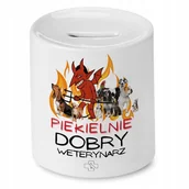 Skarbonki - SKARBONKA DLA WETERYNARZA PIEKIELNIE DOBRY PREZENT z Nadrukiem ze Zdjęciem - miniaturka - grafika 1