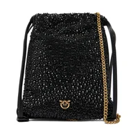 Torebki damskie - Torebka PINKO Slouchy Coulisse Baby AI 25-26 PCPL 105409 A2WF Czarny - miniaturka - grafika 1