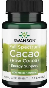 Swanson - Kakao , 400mg, 60 kapsułek - Suplementy naturalne - miniaturka - grafika 1