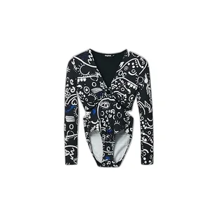 Desigual Bluzka damska, Czarny, XL - Bluzki damskie - miniaturka - grafika 1