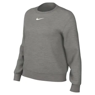 Nike Top W NSW Phnx FLC Std Crew, Dk Grey Heather/Sail, DQ5751-063, L - Koszulki i topy damskie - miniaturka - grafika 1