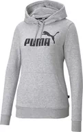 Bluzy damskie - Bluza damska Puma ESS Logo Hoodie TR szara 586791 04-XL - miniaturka - grafika 1