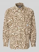 Koszule męskie - Koszula sztruksowa o kroju regular fit z kołnierzykiem typu kent model ‘BANKS’ - miniaturka - grafika 1