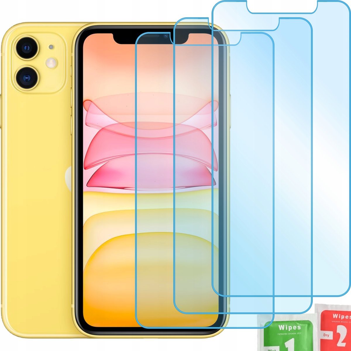 3x SZKŁO HARTOWANE 9H szybka ZESTAW 3 SZT. do APPLE IPHONE XR / IPHONE 11