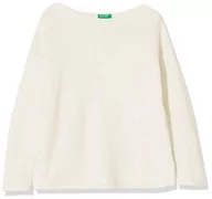 Koszulki dla dziewczynek - United Colors of Benetton Koszulka dziewczęca z długim rękawem, Biały (Bianco Panna 000), M - miniaturka - grafika 1