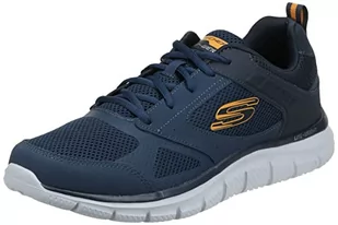 Skechers Męskie trampki 232398 NVY, skóra granatowa/siatka/wykończenie, 9 UK - Trampki męskie - miniaturka - grafika 1