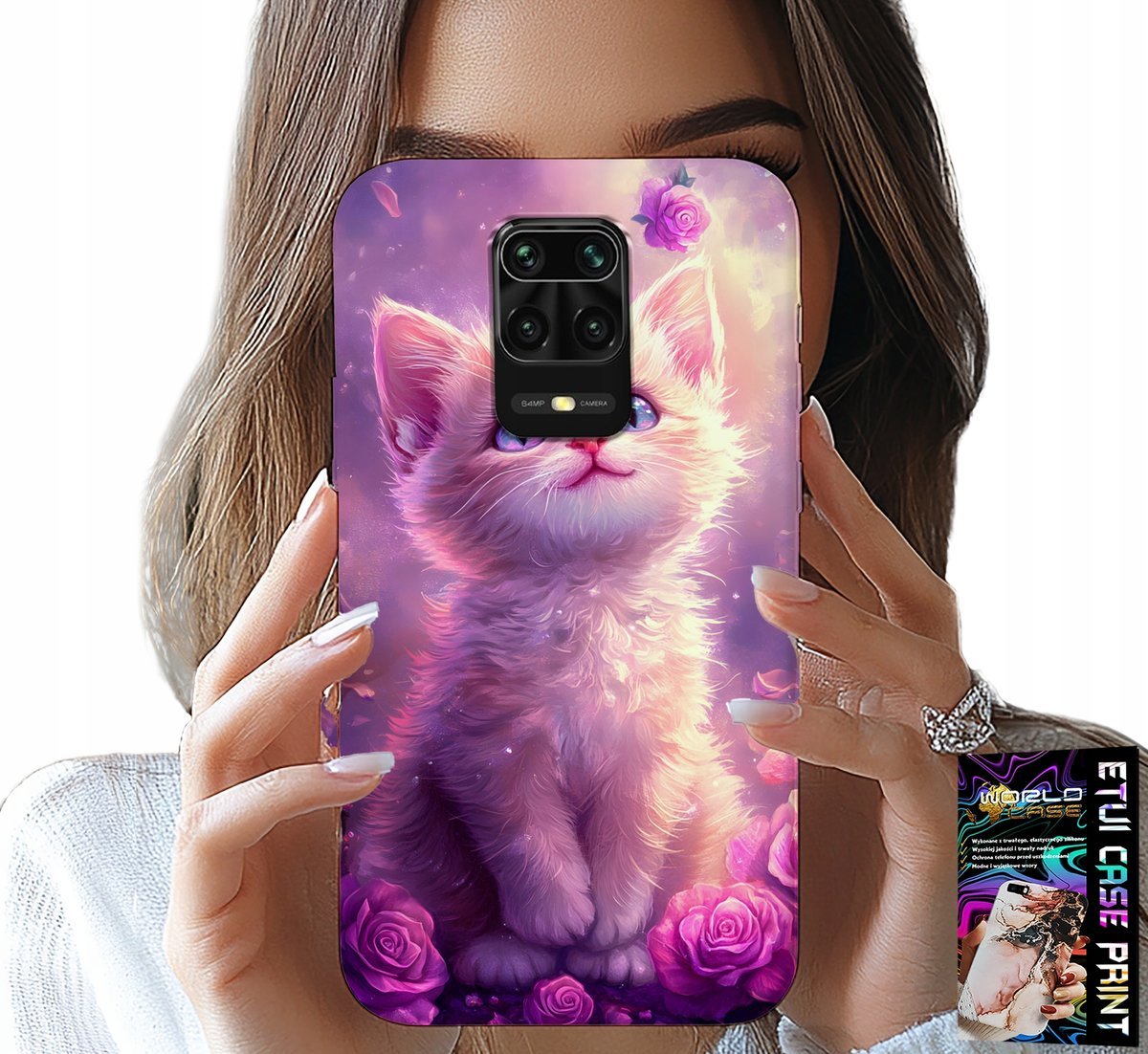 ETUI DO XIAOMI NOTE 9 PRO / 9S - SŁODKI KOTEK, KOT, WZORY ZE ZWIERZĘTAMI