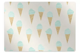 Mata pod fotel biurowy Lodowy wzór 120x90 cm - Podnóżki, podpórki, podkładki - miniaturka - grafika 1