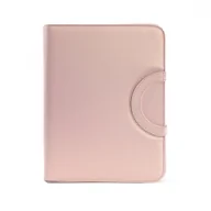 Teczki i aktówki - Aktówka biznesowa teczka na dokumenty różowa z rączką i kalkulatorem - miniaturka - grafika 1