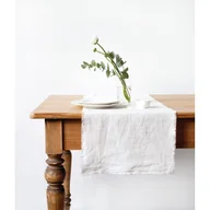 Obrusy i serwetki - Biały lniany bieżnik Linen Tales Classic, 40x150 cm - miniaturka - grafika 1