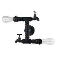 Lampy ścienne - Italux Kinkiet industrialny CRILLO MBM-2568/2 BK - - miniaturka - grafika 1