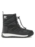 Buty dla dziewczynek - Sorel Śniegowce Youth Whitney II Short Lace Up NC3903-010 Czarny - miniaturka - grafika 1