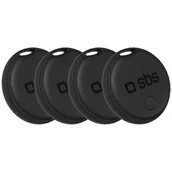 Lokalizatory GPS - Lokalizator SBS TEFINDTAGAPGO4SET Czarny (4 szt.) - miniaturka - grafika 1
