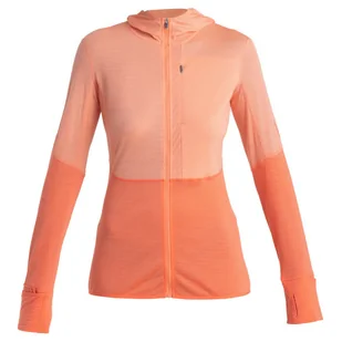 Bluza damska Icebreaker Women Merino 200 Realfleece™ Descender LS Zip Hoodie Rozmiar: S / Kolor: pomarańczowy - Bluzy sportowe damskie - miniaturka - grafika 1
