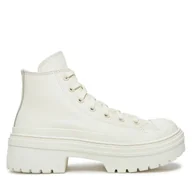 Botki damskie - Botki Converse Chuck Taylor All Star Lugged Heel Leather Platform A10370C Biały - miniaturka - grafika 1