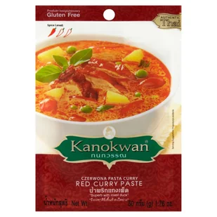 KANOKWAN PASTA CURRY CZERWONA KANOKWAN 50G - Pasty warzywne - miniaturka - grafika 1