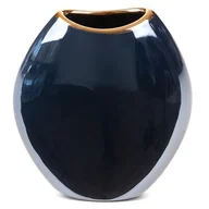 Wazony i flakony - Eurofirany Wazon ceramiczny Amora wys. 16 cm granatowy - miniaturka - grafika 1