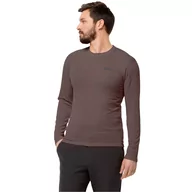 Bielizna sportowa męska - Męska koszulka z długim rękawem Jack Wolfskin INFINITE L/S M red earth - S - miniaturka - grafika 1