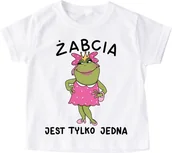 Koszulki dla dziewczynek - koszulka z żabą dla dziewczynki żabcia jest tylko jedna - miniaturka - grafika 1