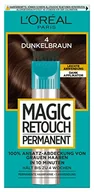 Farby do włosów i szampony koloryzujące - L’Oréal Paris Magic Retouch Permanent Farba do Włosów, Nr 4 Ciemnobrązowy, 95 g - miniaturka - grafika 1