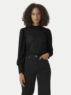 Bluzki damskie - Vero Moda Bluzka Becca 10302894 Czarny Regular Fit - miniaturka - grafika 1