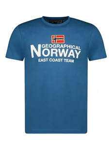 Geographical Norway Koszulka "Jacky" w kolorze niebieskim - Koszulki męskie - miniaturka - grafika 1