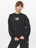 Bluzy damskie - New Balance Bluza Essentials French Terry Crew WT33514 Czarny Regular Fit - miniaturka - grafika 1