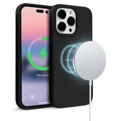 Etui i futerały do telefonów - Etui Crong Color Cover Magnetic MagSafe do iPhone 14 Pro Czarny - miniaturka - grafika 1