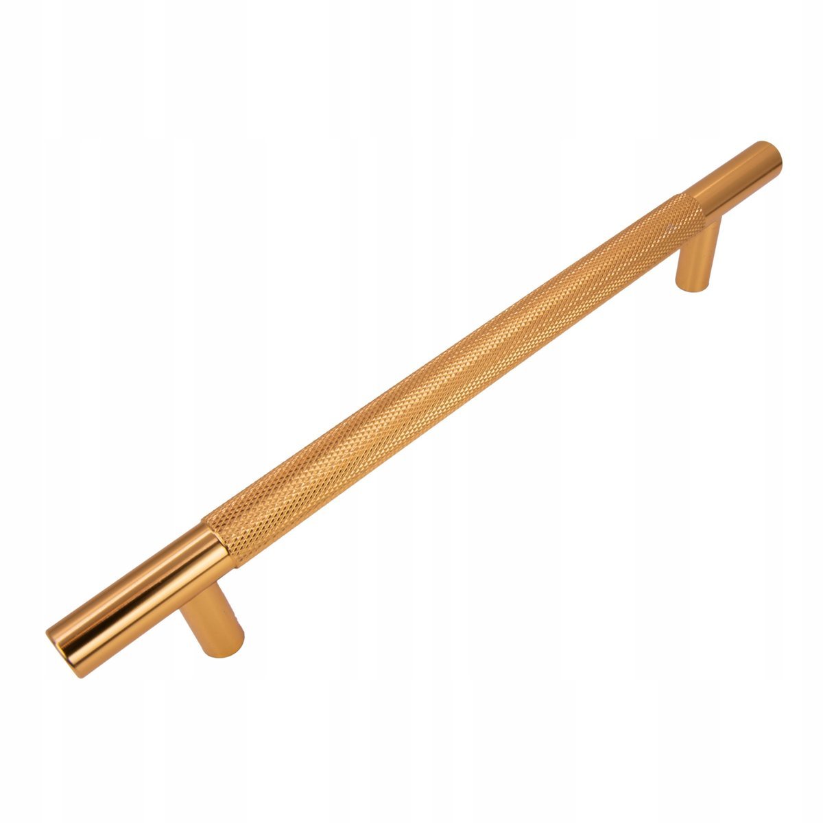 Uchwyt meblowy reling ryflowany 160 mm złoty Metalowy uchwyt do szafki