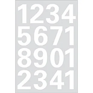 HERMA Numbers 25mm 0-9 weatherproof film white 1 sheet symbol samoprzylepny - Etykiety samoprzylepne i bloki etykiet - miniaturka - grafika 1