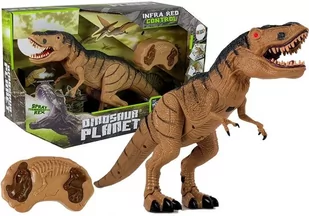 LEANToys Dinozaur Tyranozaur Rex Zdalnie Sterowany R/C z Parą 7159 - Zabawki interaktywne dla dzieci - miniaturka - grafika 1