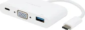 Adaptery i przejściówki - Adapter USB Vivanco Vivanco adapter USB-C - VGA 3in1 45386 - miniaturka - grafika 1