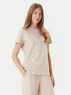 Koszulki i topy damskie - Guess T-Shirt V5YI04 I3Z14 Beżowy Regular Fit - miniaturka - grafika 1