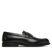 Półbuty męskie - Półbuty Calvin Klein Ess Rubber Band Loafer Lth HM0HM01923 Czarny - miniaturka - grafika 1