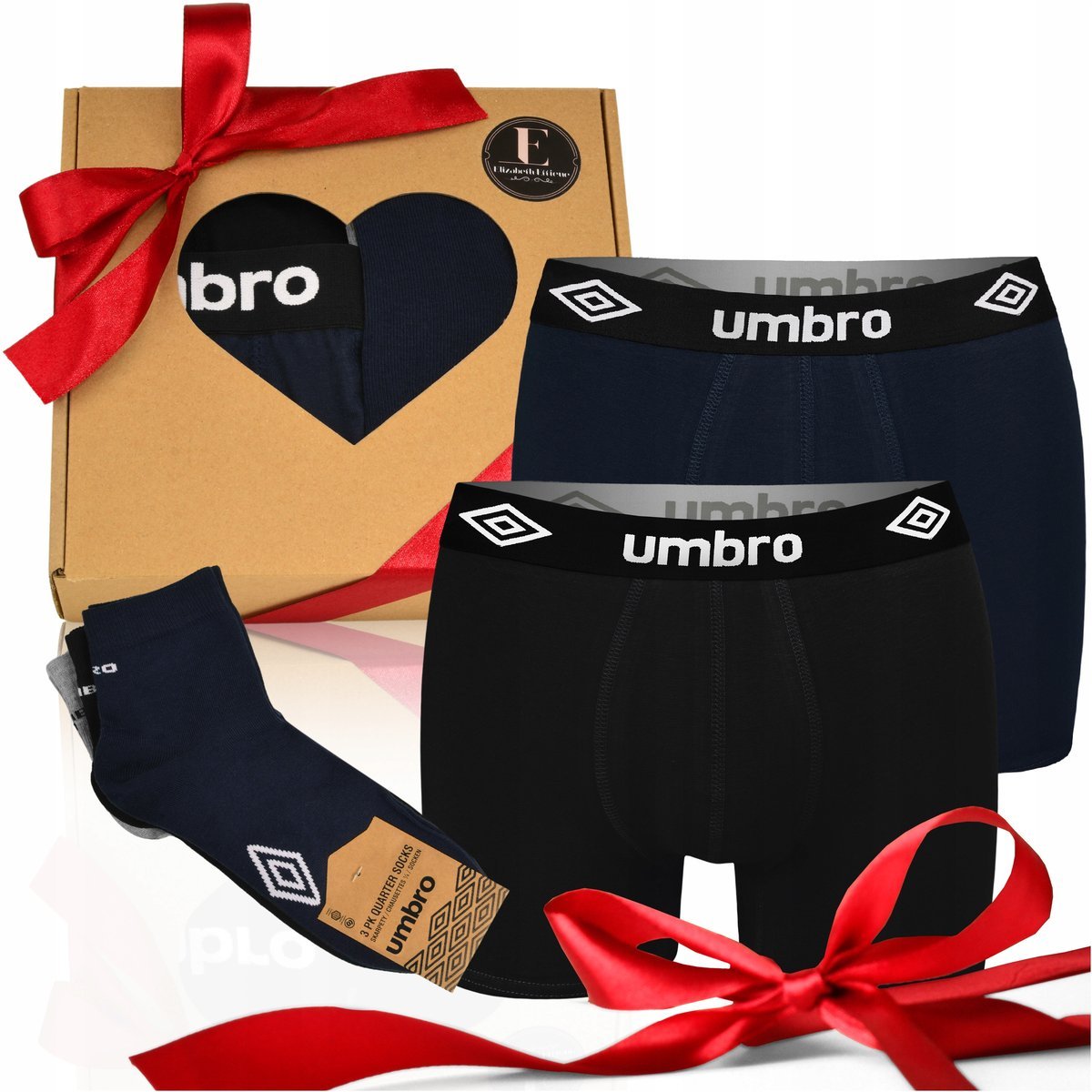 UMBRO Zestaw Bokserki Skarpety Męskie Na Prezent Roz. M|39-42